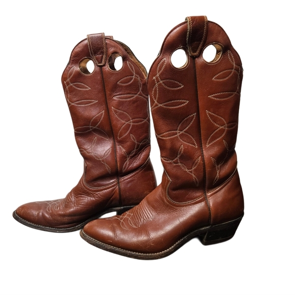 Boulet Other - Brown Leather Boulet Cowboy Boots Western Horse Farm Barn Size 8.5 Made Canada